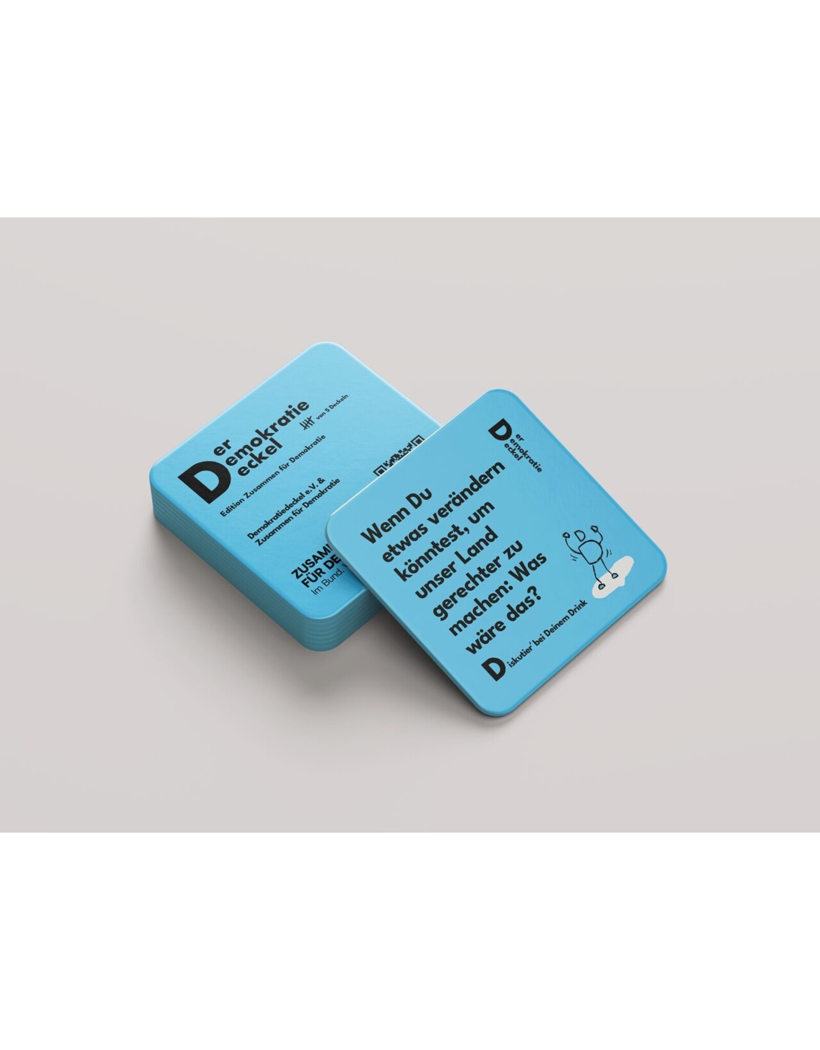 Exklusiv für DGB und Mitgliedsgewerkschaften: Demokratiedeckel „Zusammen für Demokratie“-Edition