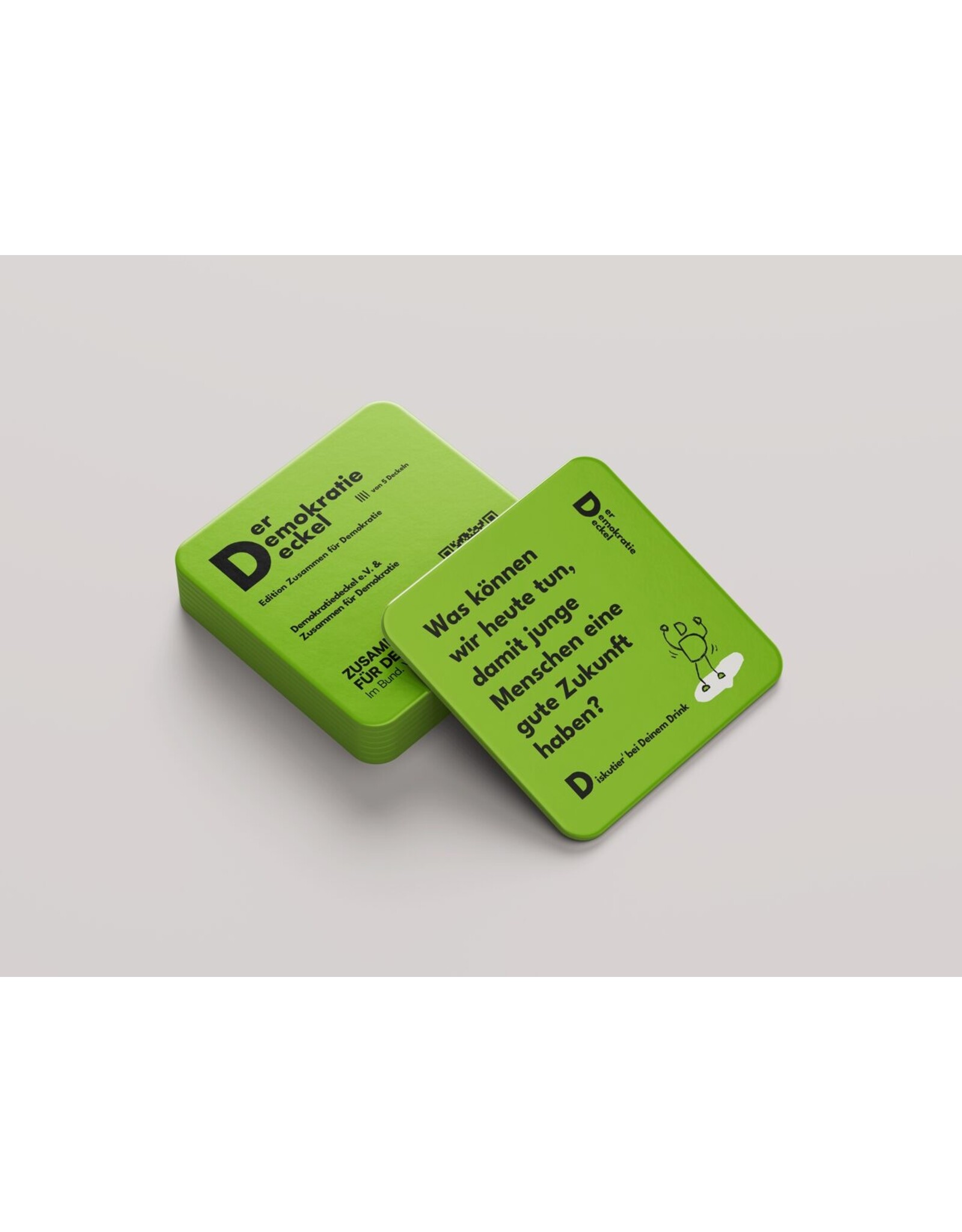 Exklusiv für DGB und Mitgliedsgewerkschaften: Demokratiedeckel „Zusammen für Demokratie“-Edition