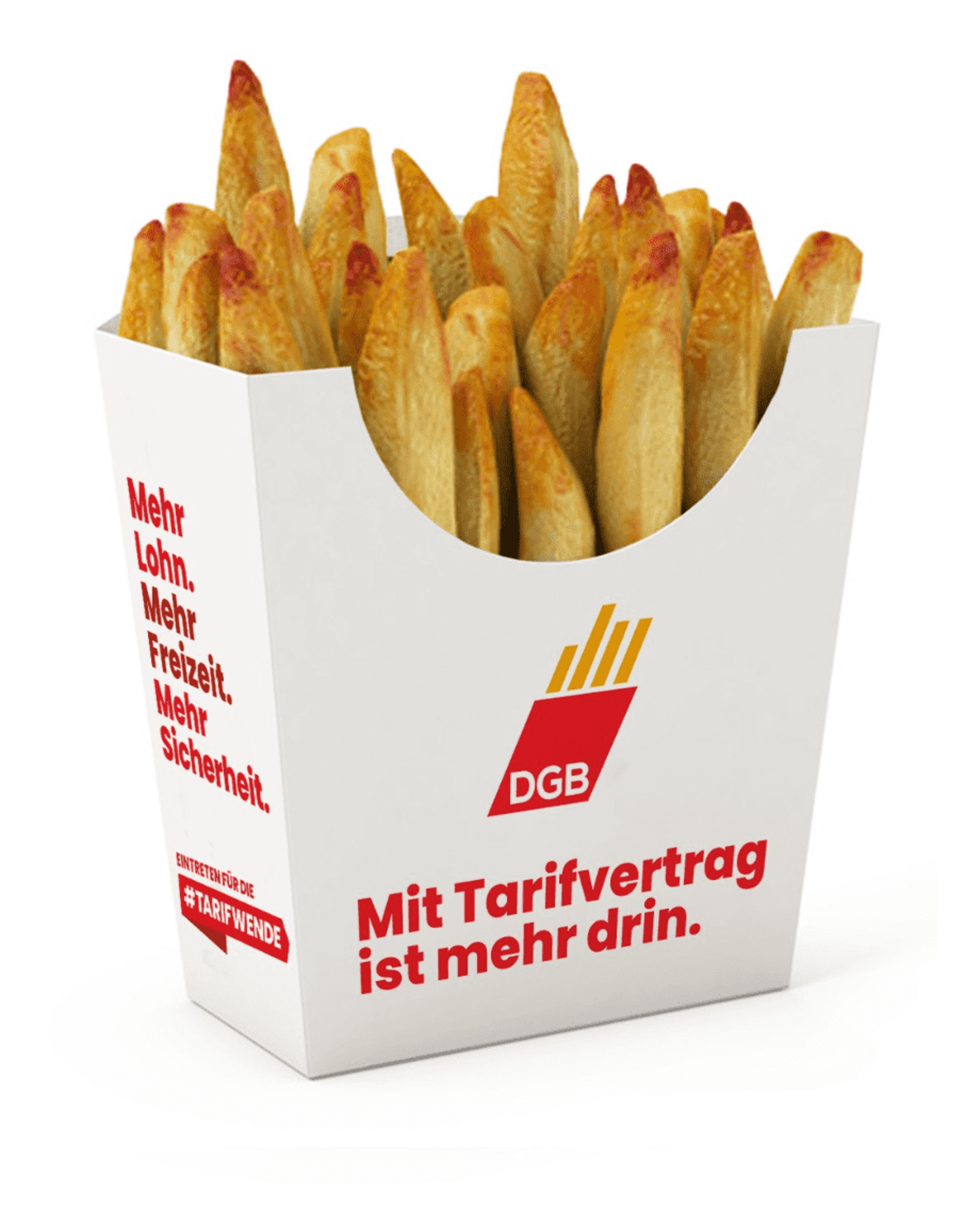 Exklusiv für DGB und Mitgliedsgewerkschaften: Pommes-Schütte „Tarifwende“