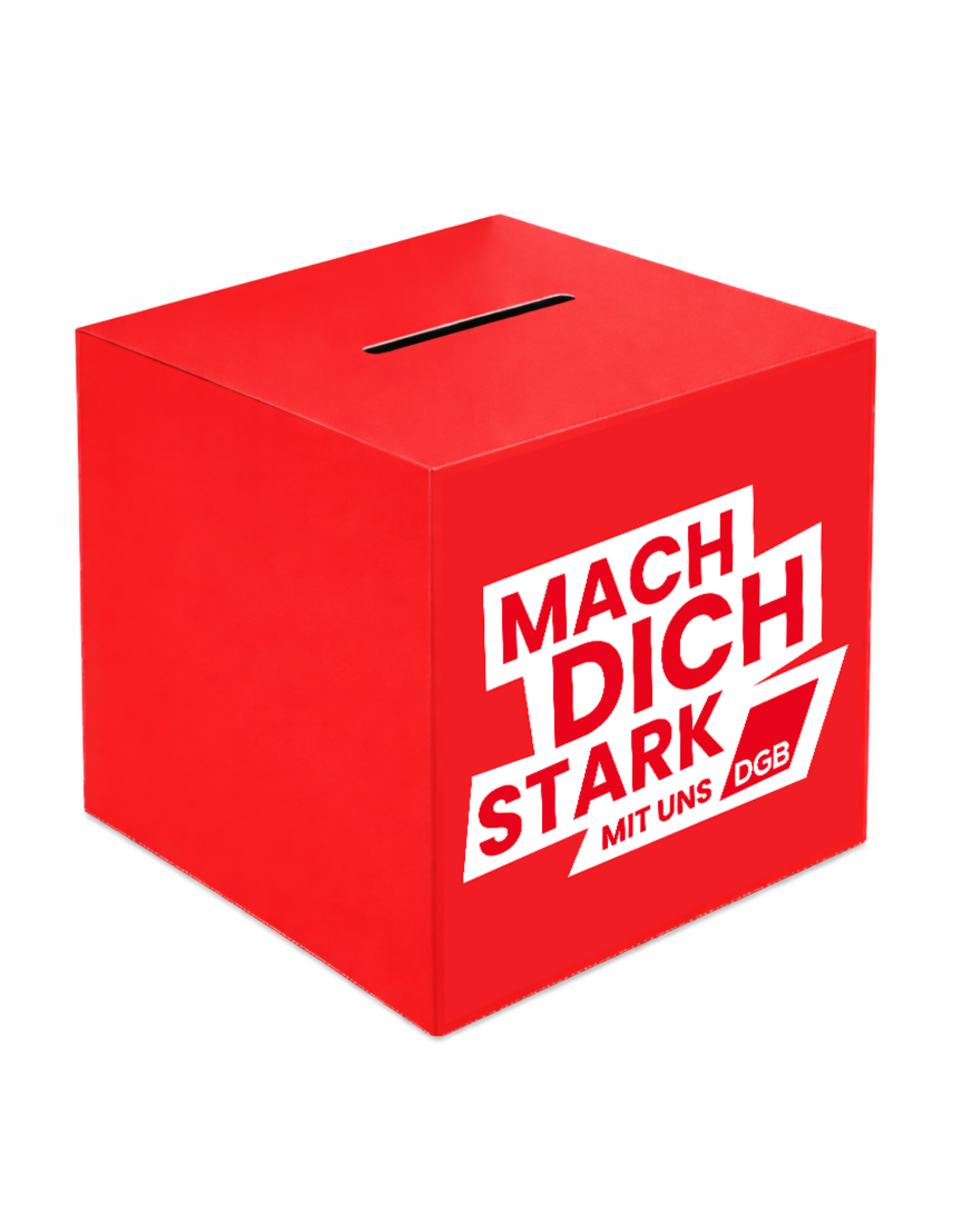 Exklusiv für DGB Hauptamtliche: Wahlurne Mach Dich Stark Mit Uns 24 x 24 cm