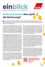 Zeitung einblick Juli/August 06/2026