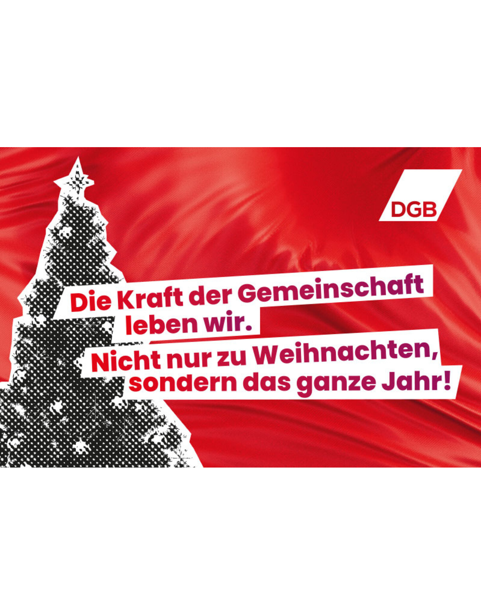 Weihnachtskarte „Mach dich stark mit uns“ inkl. Umschlag