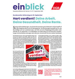Zeitung einblick September 07/2026