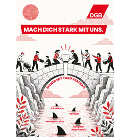 Postkarte „Sicher mit Tarifvertrag“