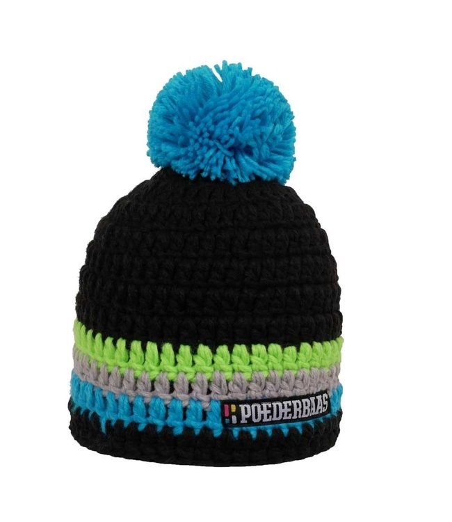 Colorful hat - blue / black / green / gray