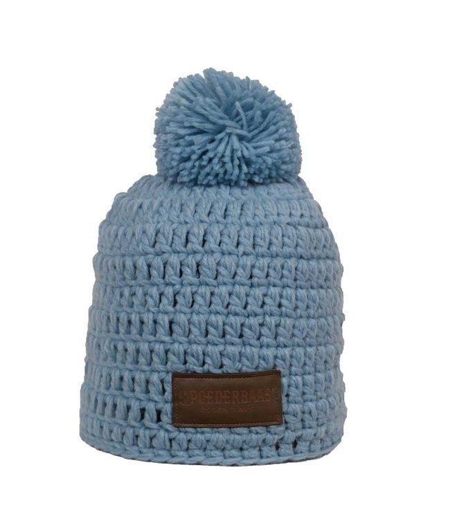 Blue crochet hat