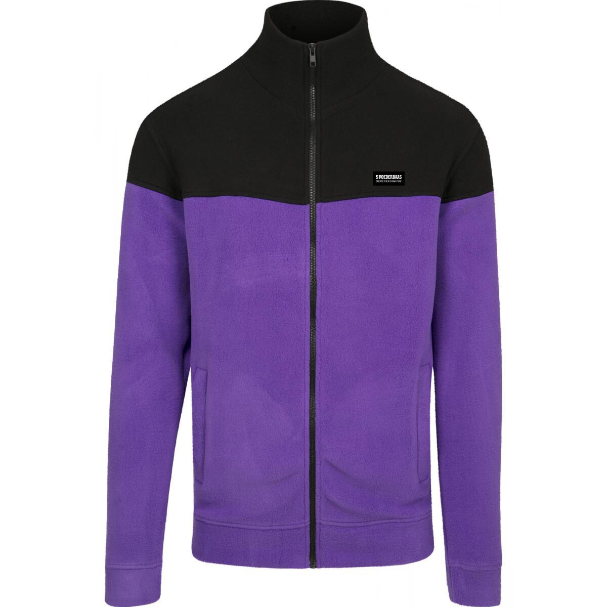 Fleece Jacket Zwart/Paars