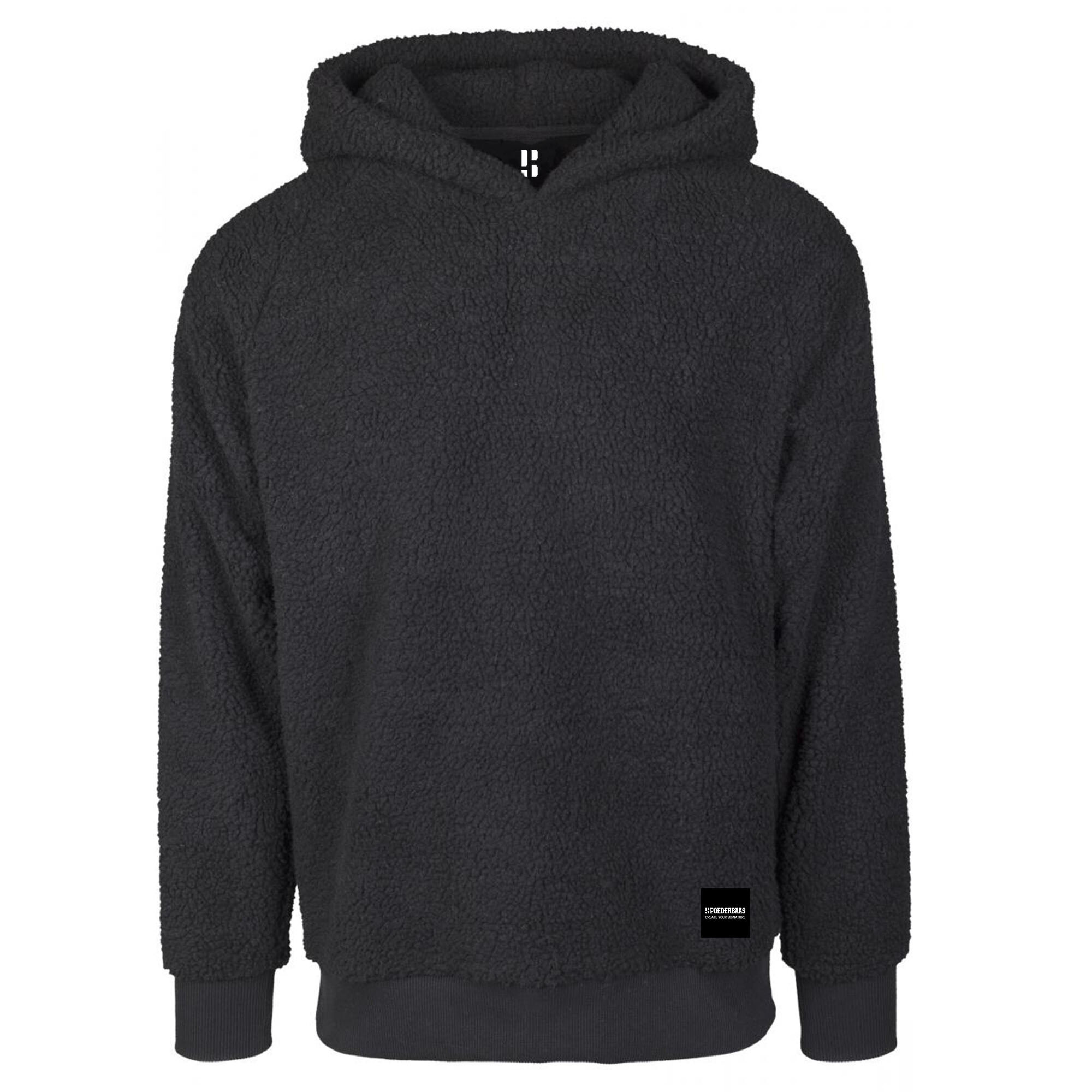 Poederbaas Sherpa Hoodie Zwart HEREN, VROUWEN, UNISEX GRIJS, BRUIN