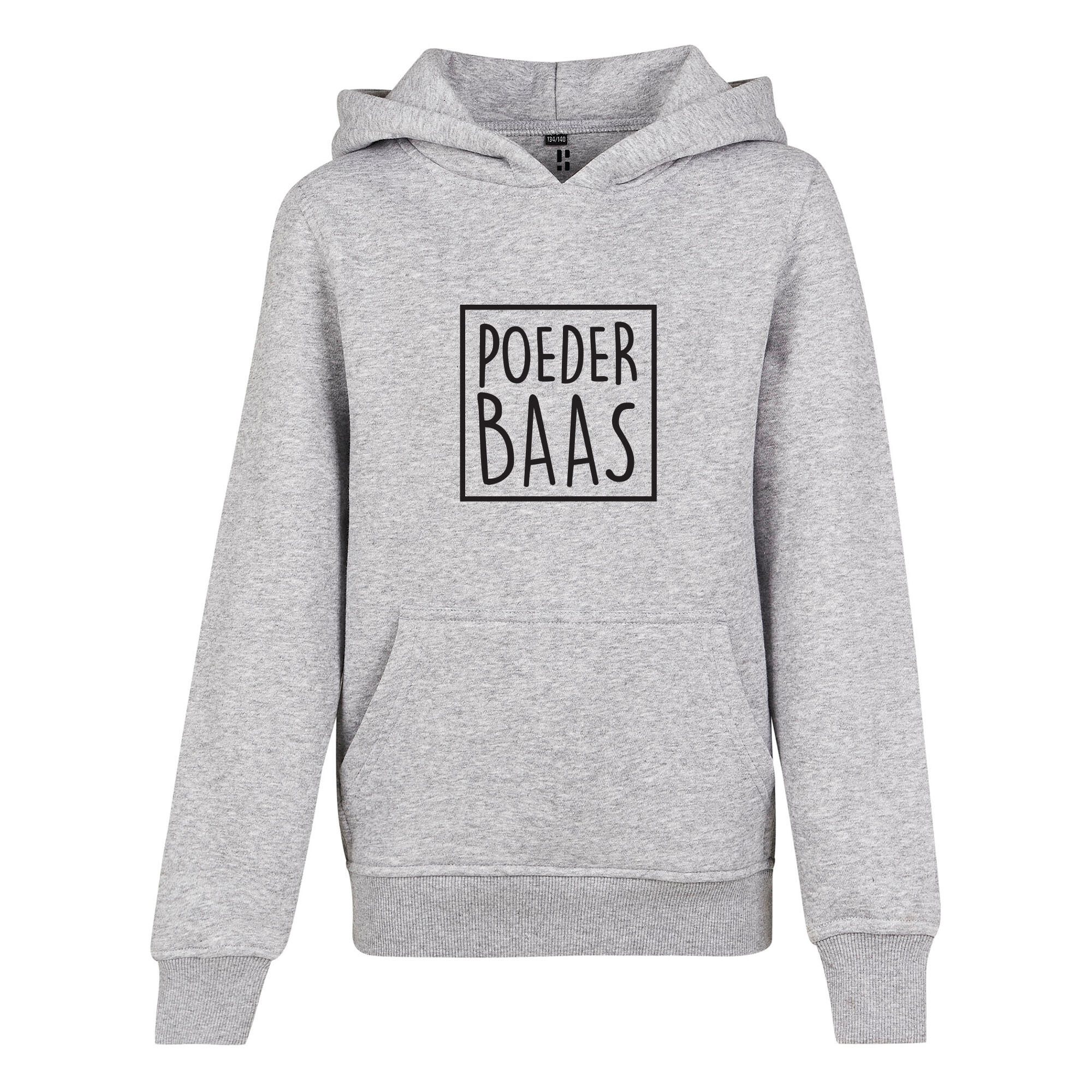 Kids Hoodie Poederbaas Square- Gray