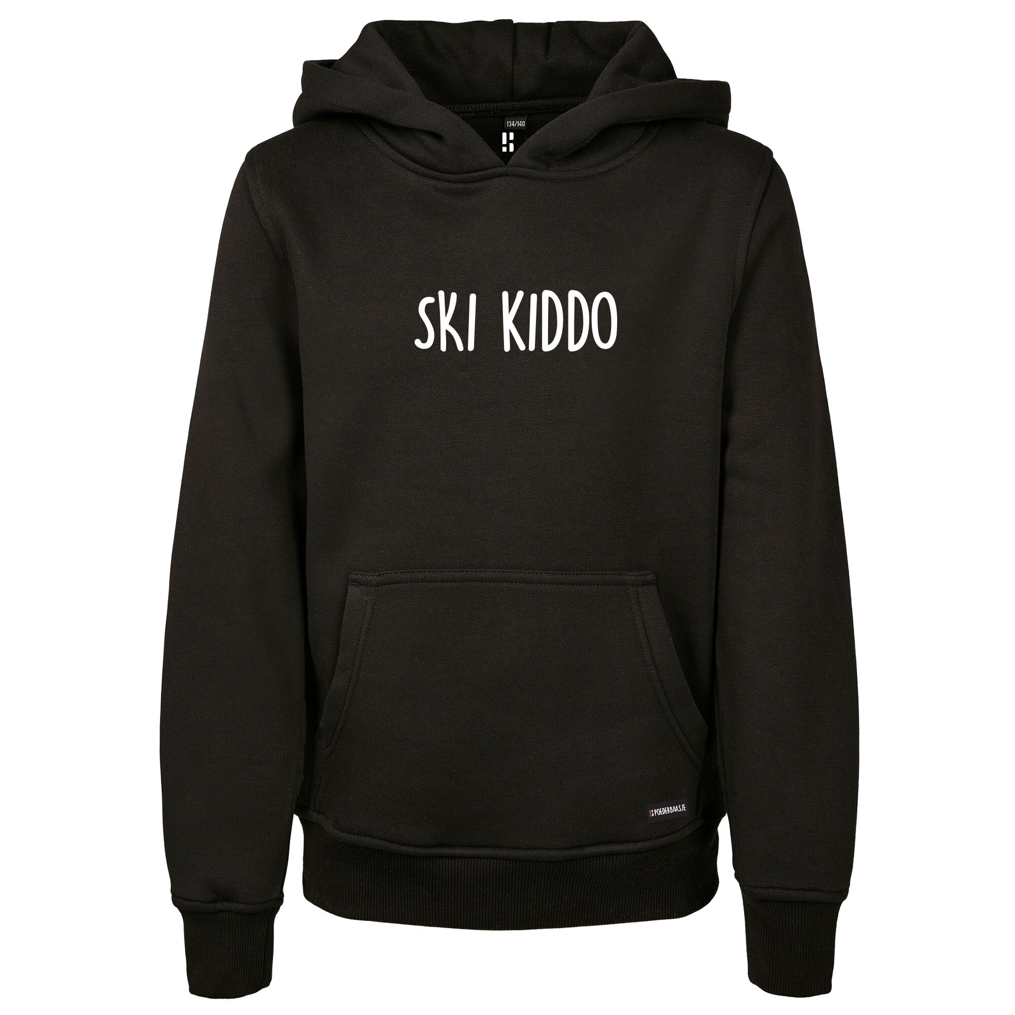 Kids Hoodie Ski Kiddo - Black