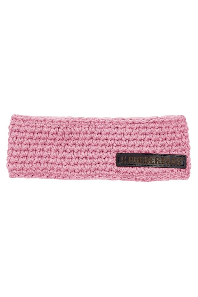 Hoofdband met fleece - roze