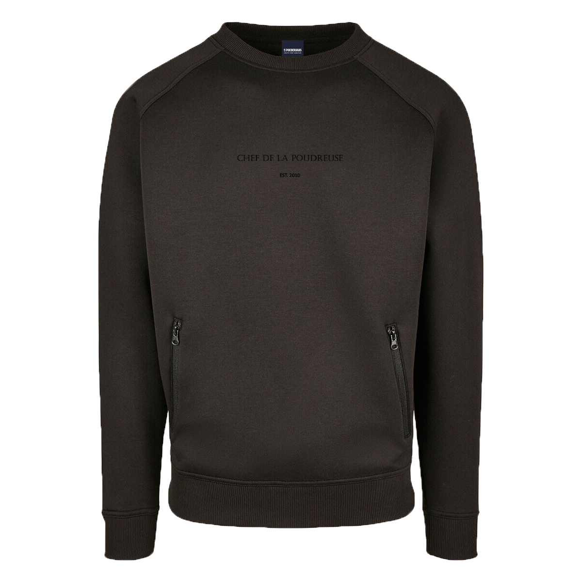 Premium‘Chef de la Poudreuse’ Crewneck - Black