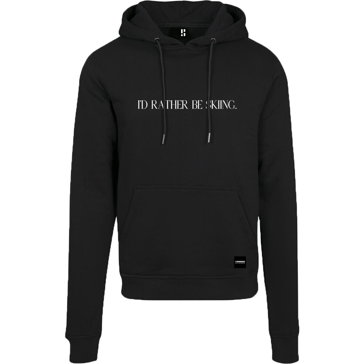 I'd Rather Be Skiing Hoodie - Black