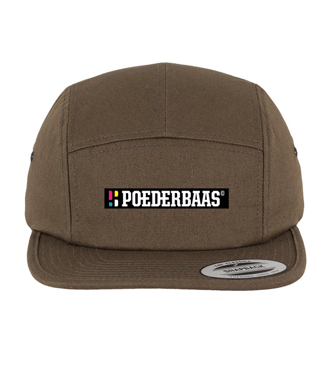 titel fotografie Perth Blackborough poederbaas 5-panel cap in groen - Create your signature, Enjoy Poederbaas!