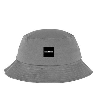 Bucket Hat Poederbaas Label - Gray