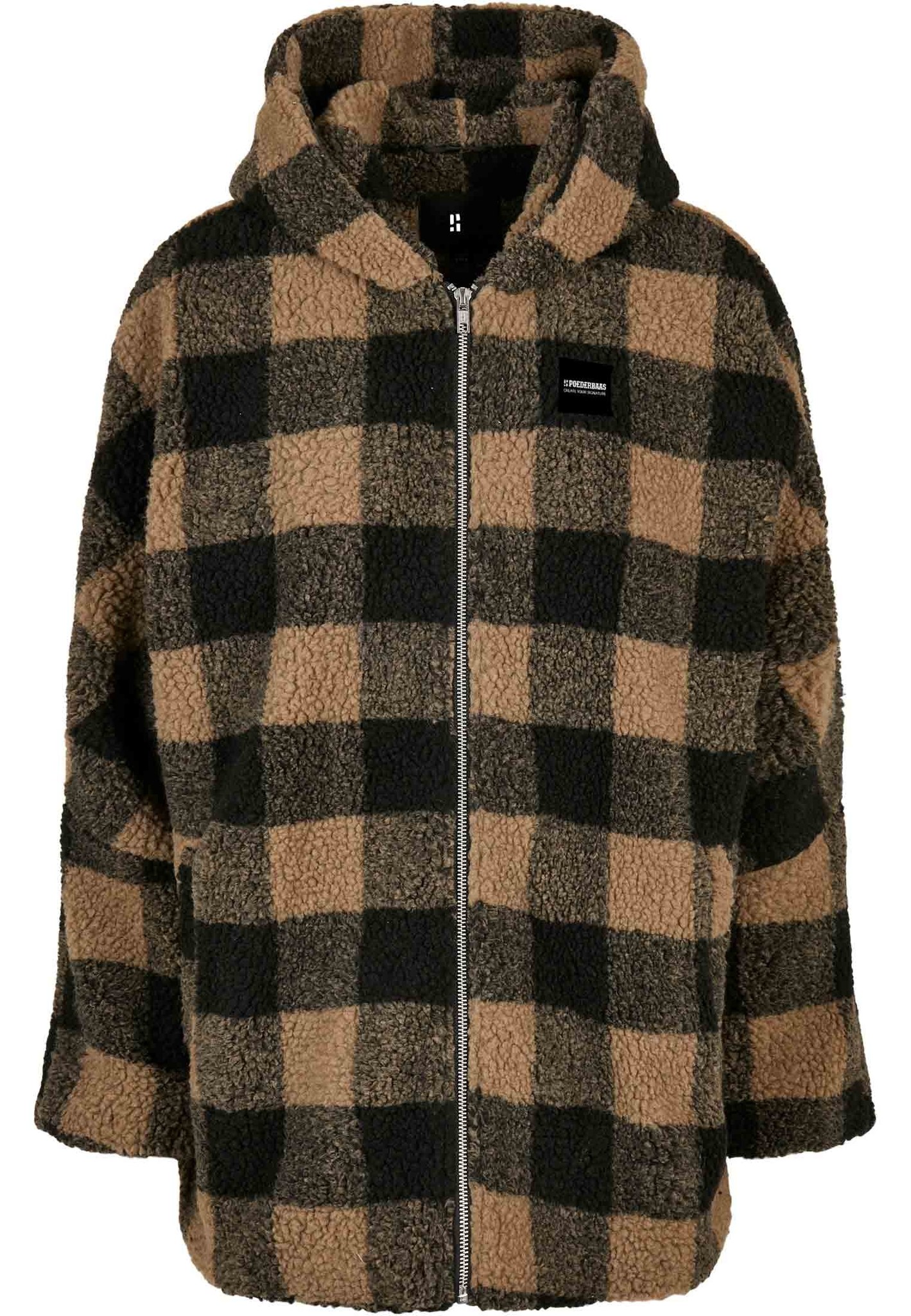Oversized Sherpa Jacket - Brown
