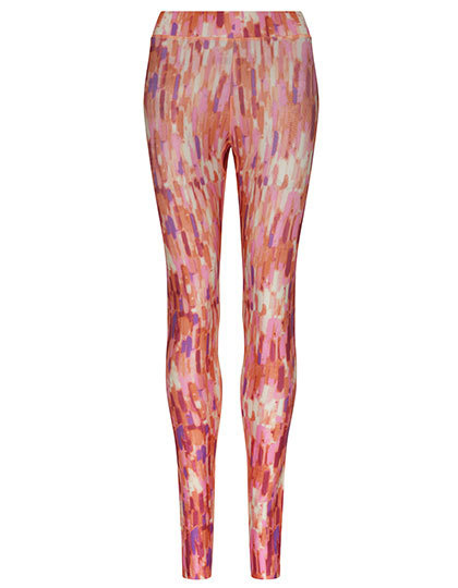 Sports Legging Printed- Multicolor Pinky