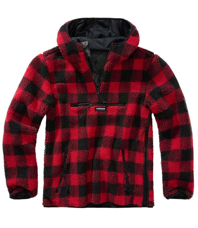 sherpa plaid pullover