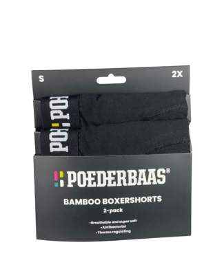 Poederbaas Bamboo boxershorts (2-pack) -  Black