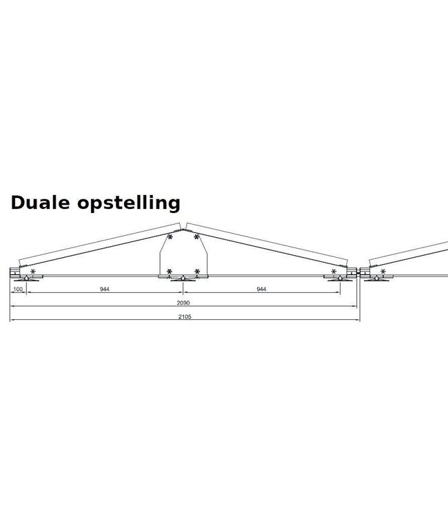 Flatfix Flatfix Fusion plat dak (oost-west)
