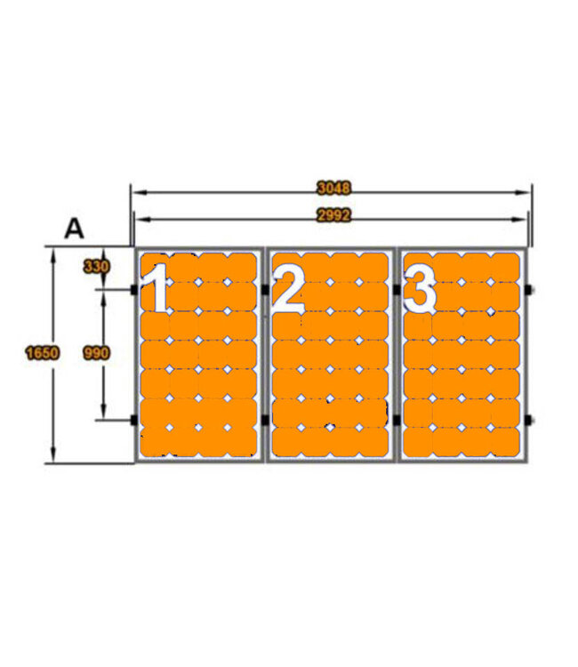 Clickfit 3 Panelen Potrait - Clickfit Evo Montageset zonnepanelen voor pannendak (portrait / staand)