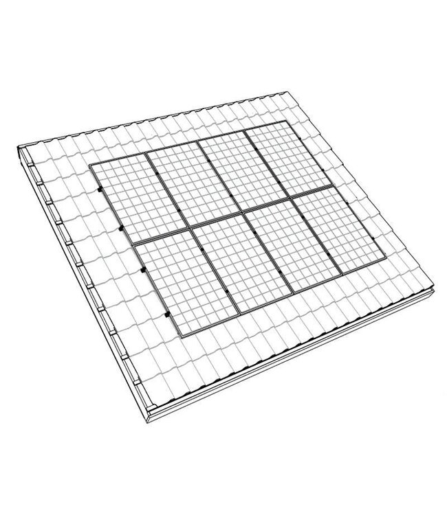 Clickfit 5 Panelen Potrait - Clickfit Evo Montageset zonnepanelen voor pannendak (portrait / staand)