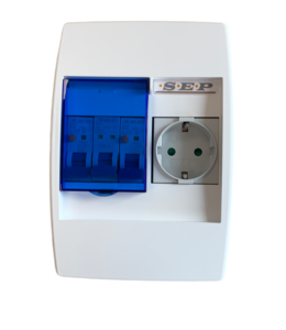 PV Verdeler met 1 x stopcontact (b.v.b. splitsen wasmachinegroep)