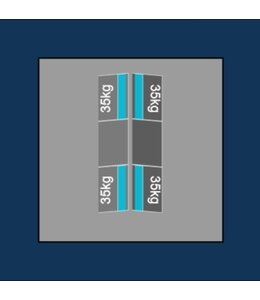 Blubase Connect Montageset - Voor 6  panelen Oost-West