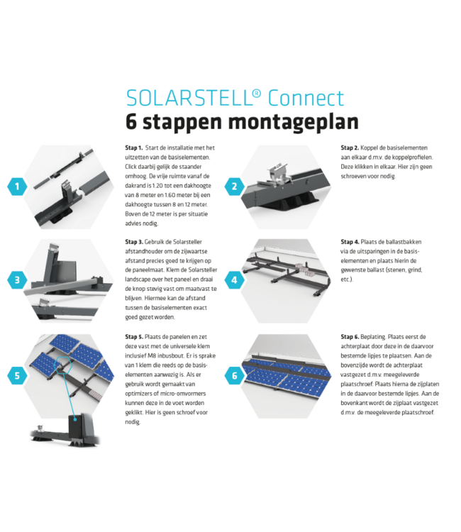 Blubase Blubase Connect Montageset - Voor 2  panelen Portrait