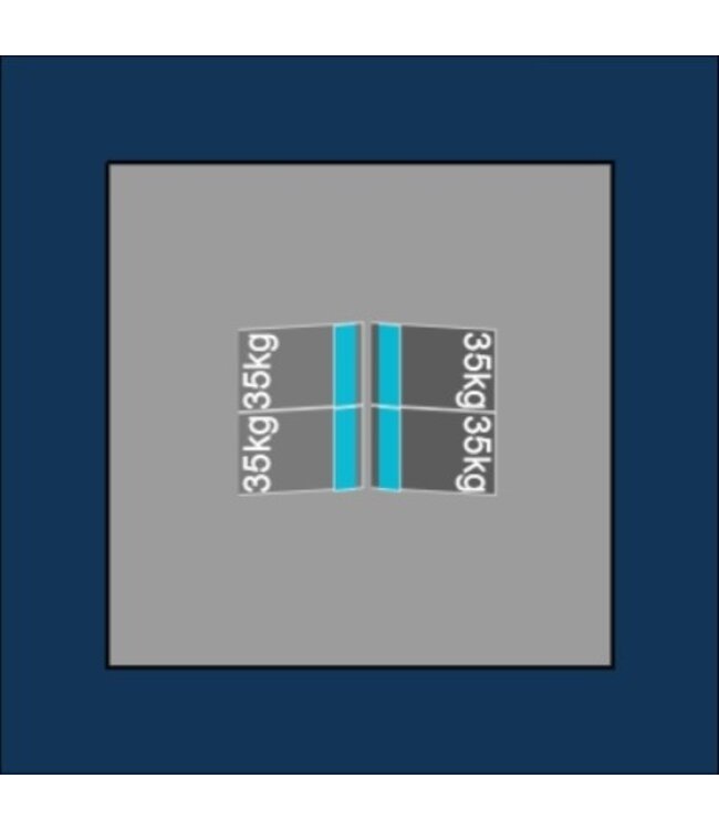 Blubase Blubase Connect Montageset - Voor 4  panelen Portrait Oost-West