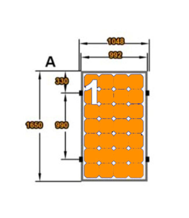 Clickfit 1 Paneel Portrait - Clickfit Evo Staaldak