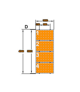 Clickfit 4 Panelen Landscape - Verticale opstelling Staaldak