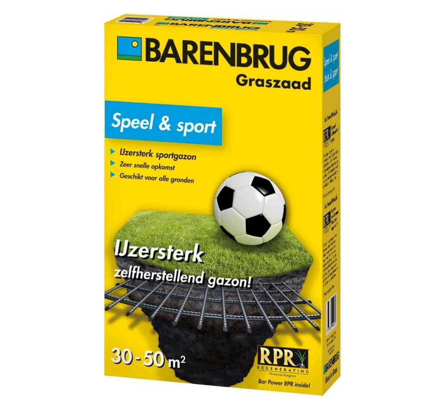 Barenbrug speel en sport gazon <100 m2 - 1kg RPR Bar Power