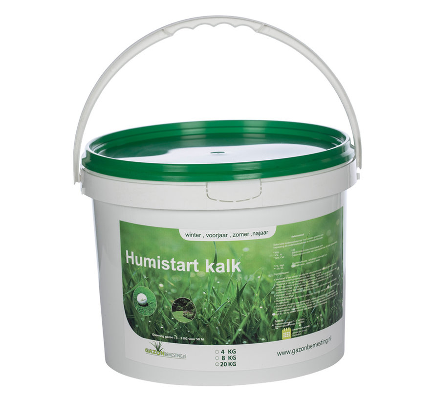 Humistart kalk in stevige hersluitbare sta zak