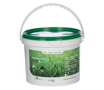 Gazonbemesting Black en Green ijzer indirecte tegen mos emmer (4kg)