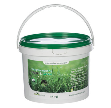 Gazonbemesting Black en Green ijzer indirecte tegen mos emmer (4kg)