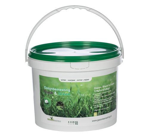 Gazonbemesting Black & Green ijzer indirecte tegen mos emmer (4kg)