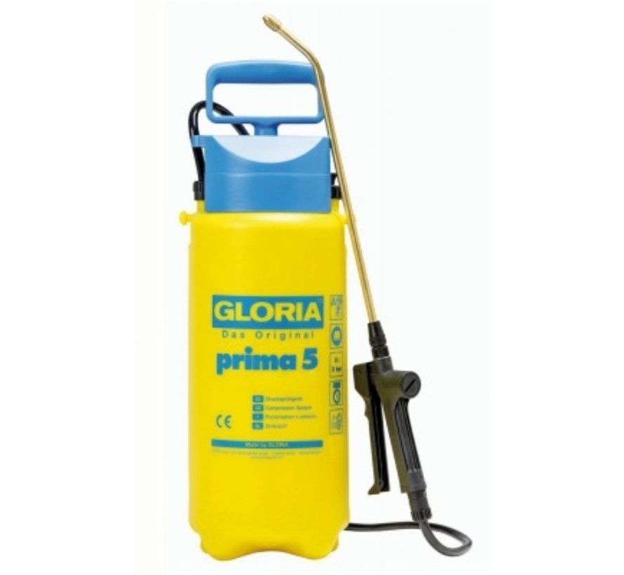 Drukspuit Gloria Prima 5 plus 5 liter zuurbestendig EPDM