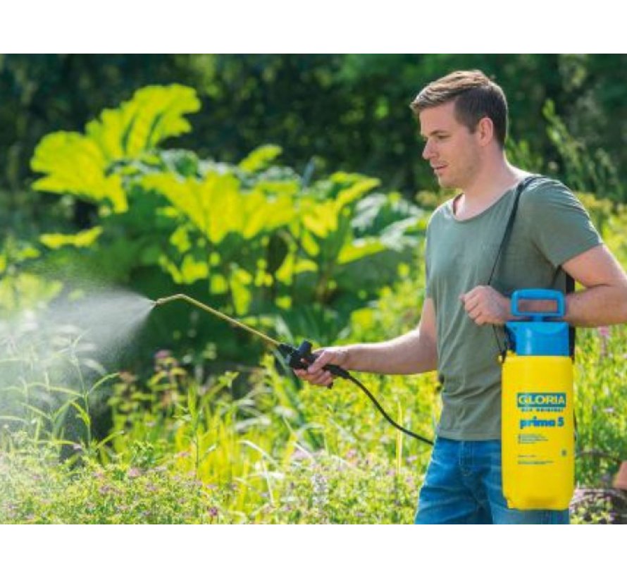 Drukspuit Gloria Prima 5 plus 5 liter zuurbestendig EPDM