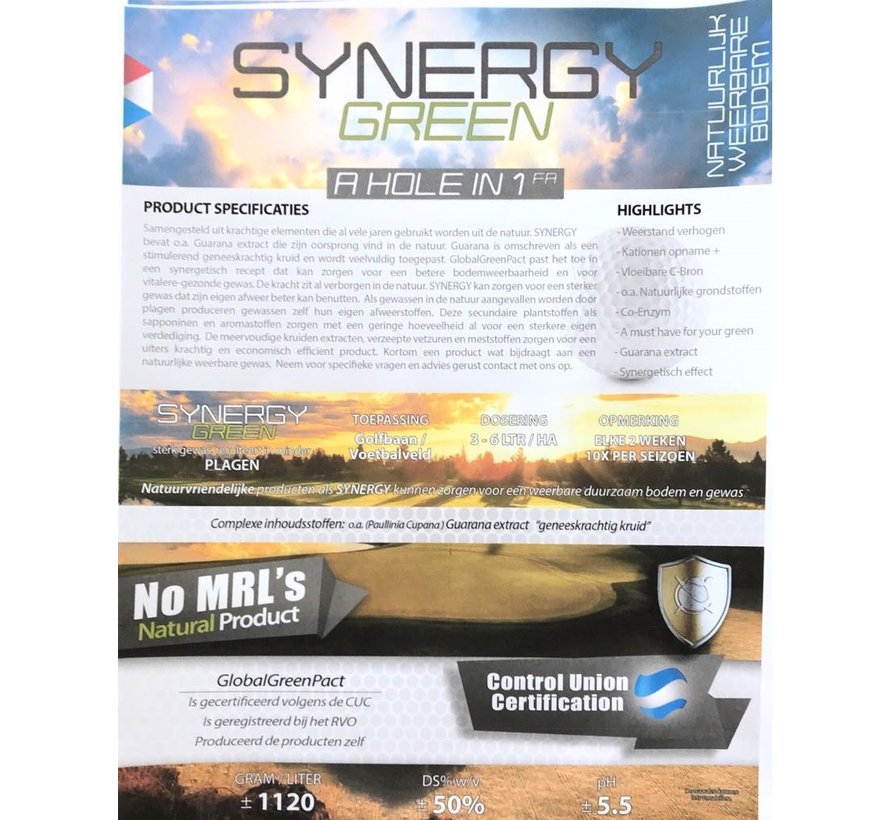 SYNERGY GREEN 1 en 10 liter