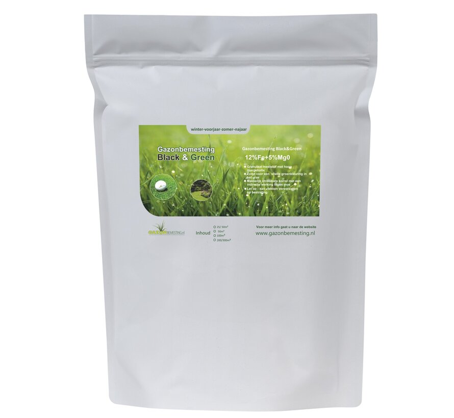 Gazonbemesting  Black & Green < 50m² 2 kg emmer
