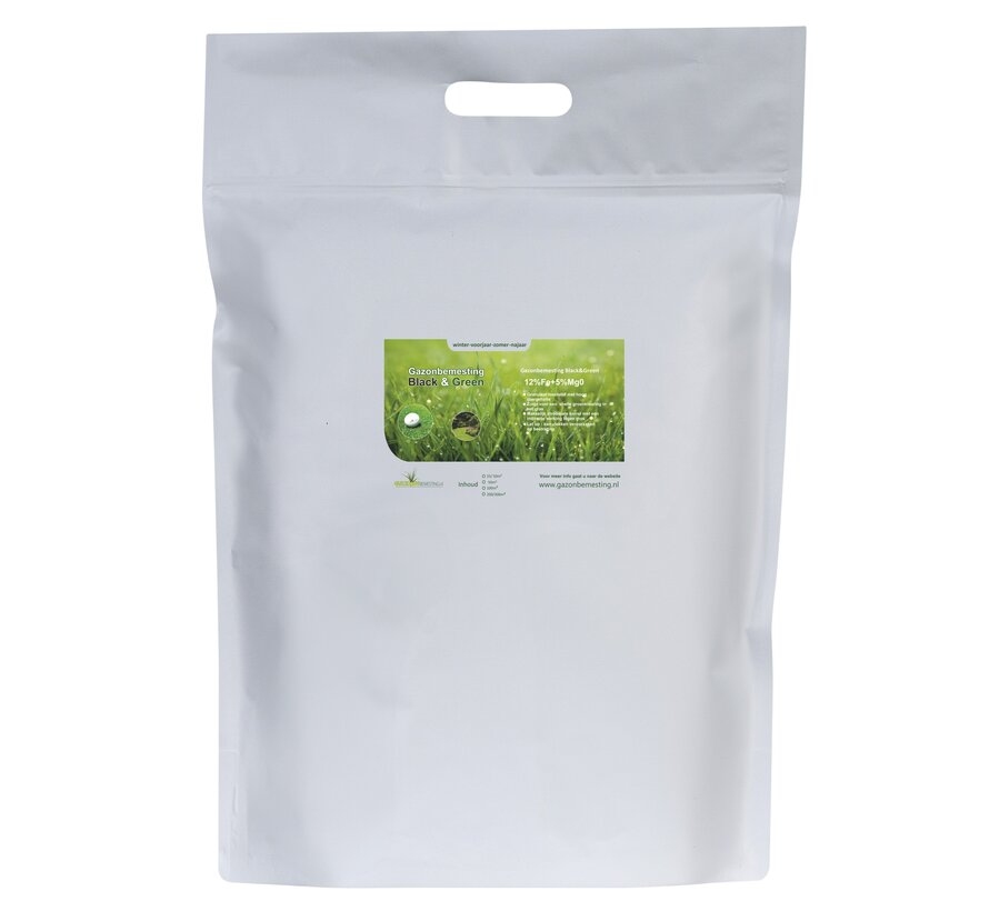 Black & Green ijzer indirecte tegen mos in stevige hersluitbare stazak