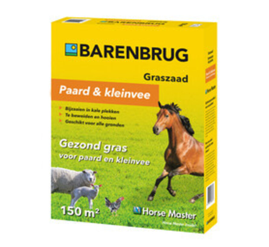 Barenbrug Horsemaster - Paard en kleinvee graszaad - 5 kg - tot 600 m²