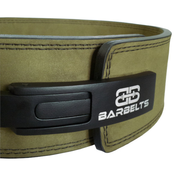 Barbelts Lever belt 10mm Groen - Powerlift riem