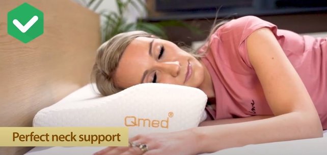 Qmed Ergo Traagschuim Hoofdkussen Qmed Ergo Traagschuim Hoofdkussen