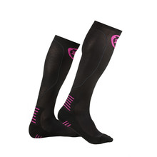 PRO Compressiekousen zwart / roze
