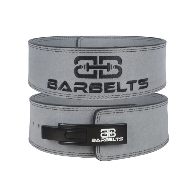 Barbelts Lever belt 10mm Grijs - powerlift riem