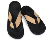 Spenco Slippers Yumi Pure dames - Black/Tan Spenco Slippers Yumi Pure dames - Black/Tan