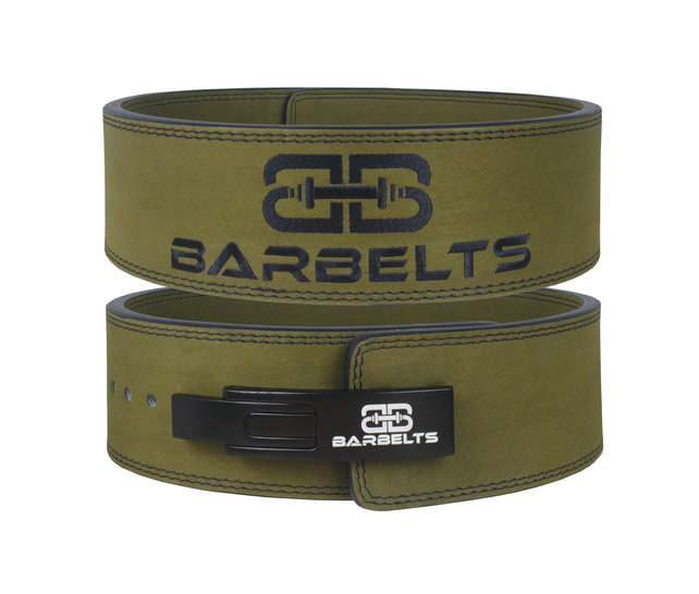 Barbelts Lever belt 10mm Groen - Powerlift riem