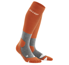 CEP Hiking Merino Compressiekousen - Oranje/Grijs